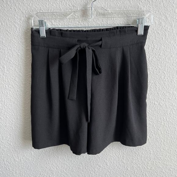 DR2 Daniel Rainn Black Pull On Waist Tie Shorts Women's S High Rise - Picture 1 of 5